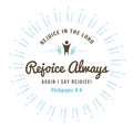 Rejoice in the Lord Always Royalty Free Stock Photo