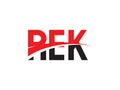 REK Letter Initial Logo Design Vector Illustration