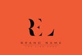 REL abstract letter logo design Royalty Free Stock Photo