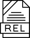 REL Outline Vector Icon Royalty Free Stock Photo