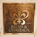Relais & Chateaux sign at the Two Star Michelin and Relais & Chateaux award-winning Gabriel Kreuther restaurant in Manhattan