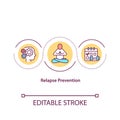 Relapse prevention concept icon