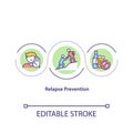 Relapse prevention concept icon