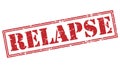 Relapse red stamp Royalty Free Stock Photo