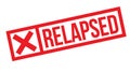 Relapsed stamp on white Royalty Free Stock Photo