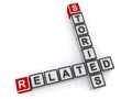 Related stories word blocks Royalty Free Stock Photo