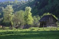 A bucolic wooden house in the Carpathians