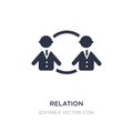 relation icon on white background. Simple element illustration from People concept Royalty Free Stock Photo