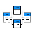 relational database icon color illustration