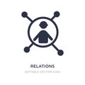 relations icon on white background. Simple element illustration from People concept Royalty Free Stock Photo