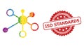 Scratched ISO Standards Stamp Seal and Spectrum Relations Collage