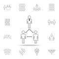 relationship of business person with customers icon. Detailed set of people in work icons. Premium graphic design. One of the