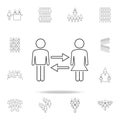 relationship of different sexes icon. Detailed set of people in work icons. Premium graphic design. One of the collection icons