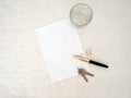 Relationship ends. Breakup, divorce concept. Lined blank paper. Royalty Free Stock Photo