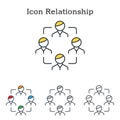 Relationship flat icon design for infographics and businesses