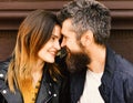 Relationship and happiness concept. Woman and man Royalty Free Stock Photo