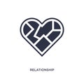 relationship icon on white background. Simple element illustration from birthday party and wedding concept