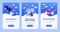 Relationship and love banner template. Vector flat people illustration. Online dating and vacation concept. Set of vertical layout