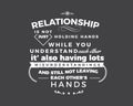 Relationship is not just holding hands while you understand each other, it`s also having lots misunderstandings Royalty Free Stock Photo