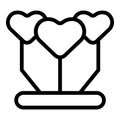 Relationship premium heart icon, outline style