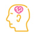 relationship psychology color icon vector illustration