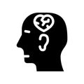 Relationship psychology glyph icon vector illustration black