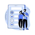 Relationship status abstract concept vector illustration.