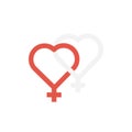 Relationship vector glyph s flat icon