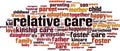 Relative care word cloud Royalty Free Stock Photo