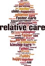 Relative care word cloud Royalty Free Stock Photo