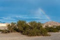 A rainbow over Furnace Creek Royalty Free Stock Photo