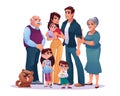 Relatives portrait big family kids adults together Royalty Free Stock Photo