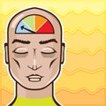 Relax Alert gauge meditating person vector