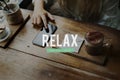 Relax Attitude Inspiration Motivation Positive Concept Royalty Free Stock Photo