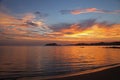 Relax beautiful vacation sunset koh Mak Island Trat Thailand Royalty Free Stock Photo