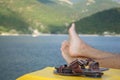 Relax on a boat Royalty Free Stock Photo