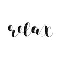 Relax. Brush lettering illustration.