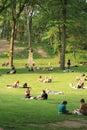 Relax in Central Park - summer Royalty Free Stock Photo