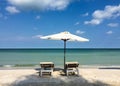 Relax chairs on the beach in Phu Quoc, Vietnam