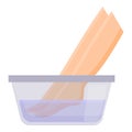 Relax foot bath icon, cartoon style