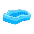 relax inflatable swimming pool cartoon vector illustration