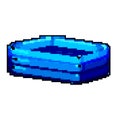 relax inflatable swimming pool game pixel art vector illustration