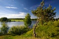 The relax atmosphere, summer on the river, silence