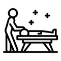 Relax massage icon, outline style