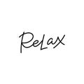 Relax calligraphy quote lettering