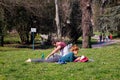 Relax and read in the green of the public park