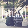 Relax Recreation Chill Rest Serenity Concept Royalty Free Stock Photo