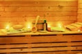 Relax Sauna Still life with sauna accessories Royalty Free Stock Photo