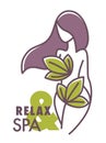 Relax and spa center, salon logo graphic design