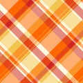 Relax textile pattern texture, performance seamless tartan vector. Neat plaid fabric background check in cornsilk and bright Royalty Free Stock Photo